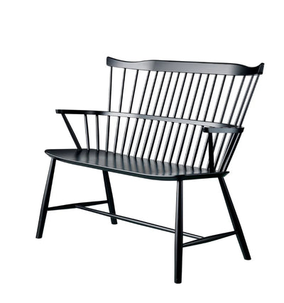 FDB Møbler J52D - Bench - Nordic Swan Ecolabel Beech Jet Black (RAL 9005) Painted Waterbased by Børge Mogensen