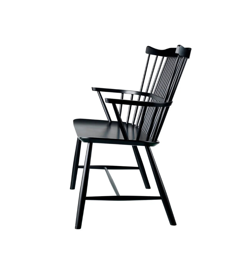 FDB Møbler J52D - Bench - Nordic Swan Ecolabel Beech Jet Black (RAL 9005) Painted Waterbased by Børge Mogensen