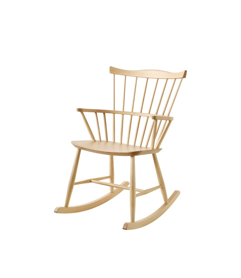 FDB Møbler J52G - Rocking Chair Beech Nature Lacquered by Børge Mogensen