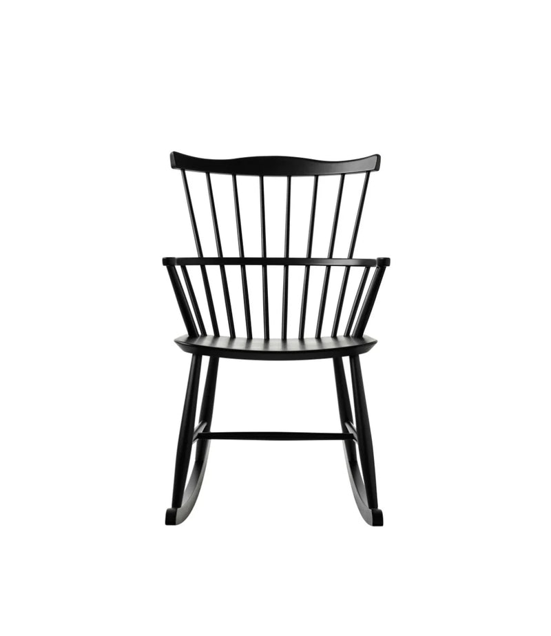 FDB Møbler J52G - Rocking Chair Beech Jet Black (RAL 9005) Painted Waterbased by Børge Mogensen