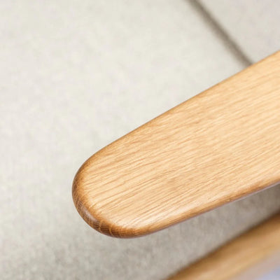 J53 - Armchair Oak Nature Oiled Monza Beige (00) by Poul M. Volther