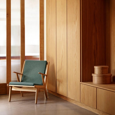 FDB Møbler J53 - Armchair Oak Nature Oiled MLF Green (32) by Poul M. Volther