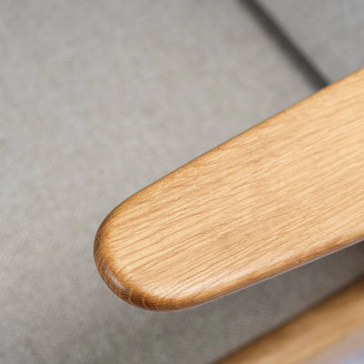 FDB Møbler J53 - Armchair Oak Nature Oiled Cosmo Light Grey (30) by Poul M. Volther