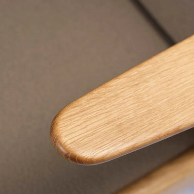 FDB Møbler J53 - Armchair Oak Nature Oiled Grain Taupe (61230) by Poul M. Volther