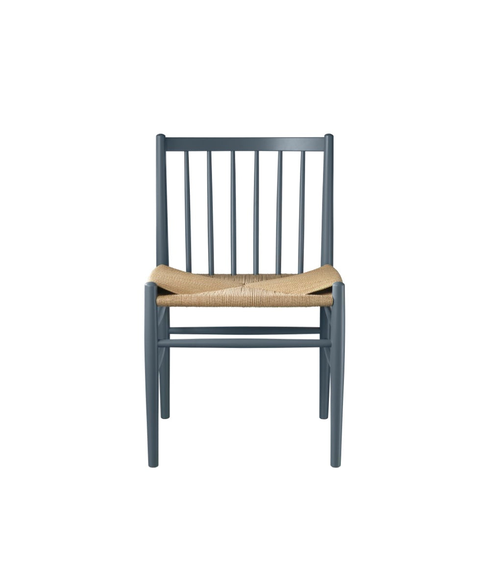 FDB Møbler J80 - Chair - Nordic Swan Ecolabel Beech Blue Grey (RAL 7031) Painted Waterbased Nature by Jørgen Bækmark
