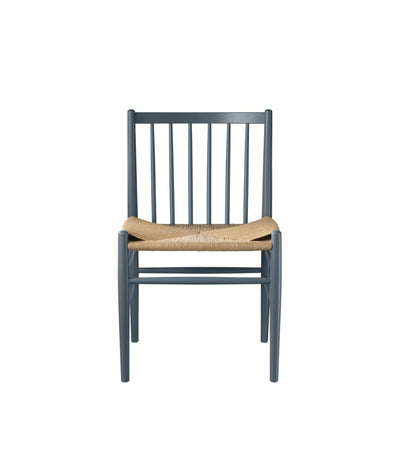 FDB Møbler J80 - Chair - Nordic Swan Ecolabel Beech Blue Grey (RAL 7031) Painted Waterbased Nature by Jørgen Bækmark