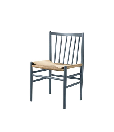 FDB Møbler J80 - Chair - Nordic Swan Ecolabel Beech Blue Grey (RAL 7031) Painted Waterbased Nature by Jørgen Bækmark