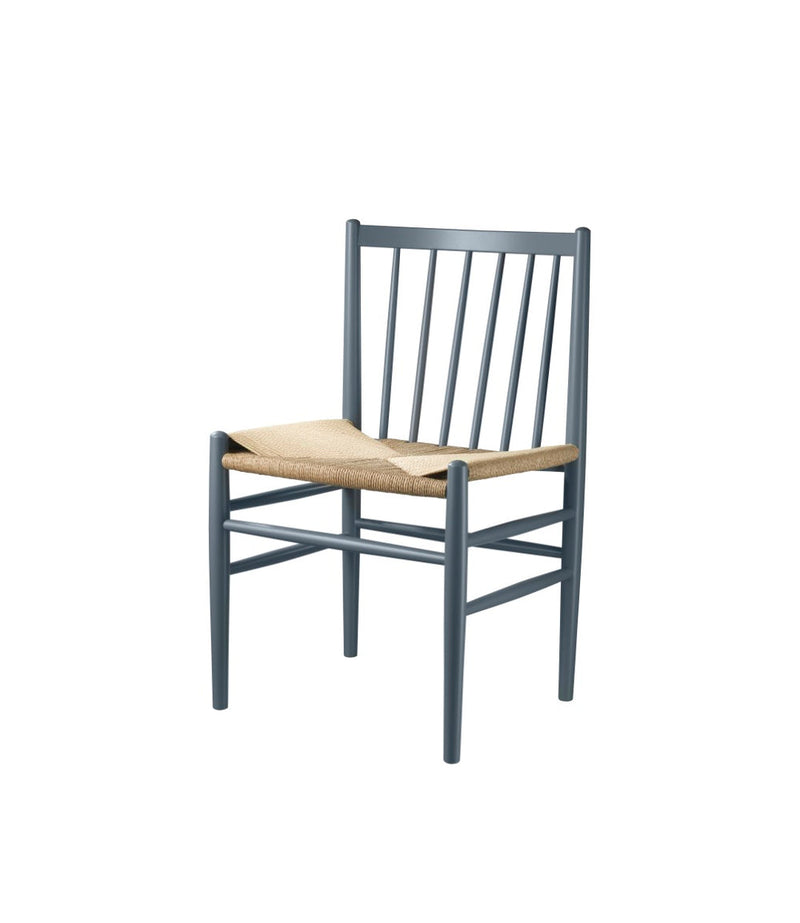 FDB Møbler J80 - Chair - Nordic Swan Ecolabel Beech Blue Grey (RAL 7031) Painted Waterbased Nature by Jørgen Bækmark