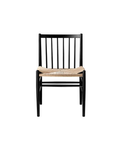 FDB Møbler J80 - Chair - Nordic Swan Ecolabel Beech Jet Black (RAL 9005) Painted Waterbased Nature by Jørgen Bækmark