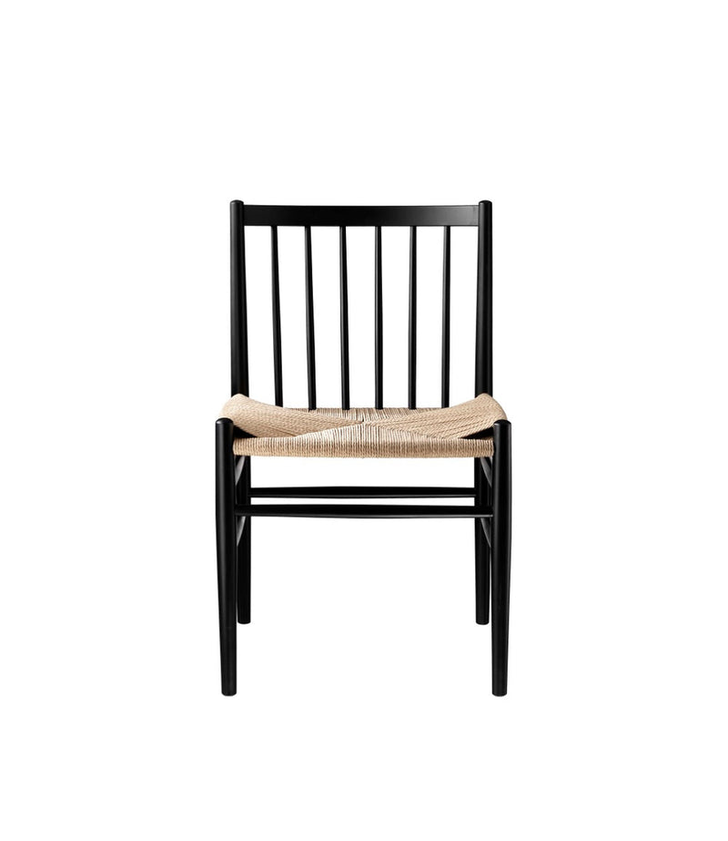 FDB Møbler J80 - Chair - Nordic Swan Ecolabel Beech Jet Black (RAL 9005) Painted Waterbased Nature by Jørgen Bækmark