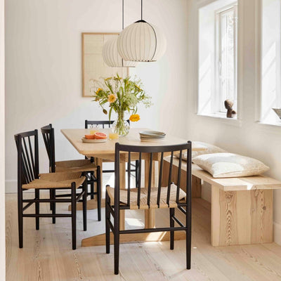 FDB Møbler J80 - Chair - Nordic Swan Ecolabel Beech Jet Black (RAL 9005) Painted Waterbased Nature by Jørgen Bækmark