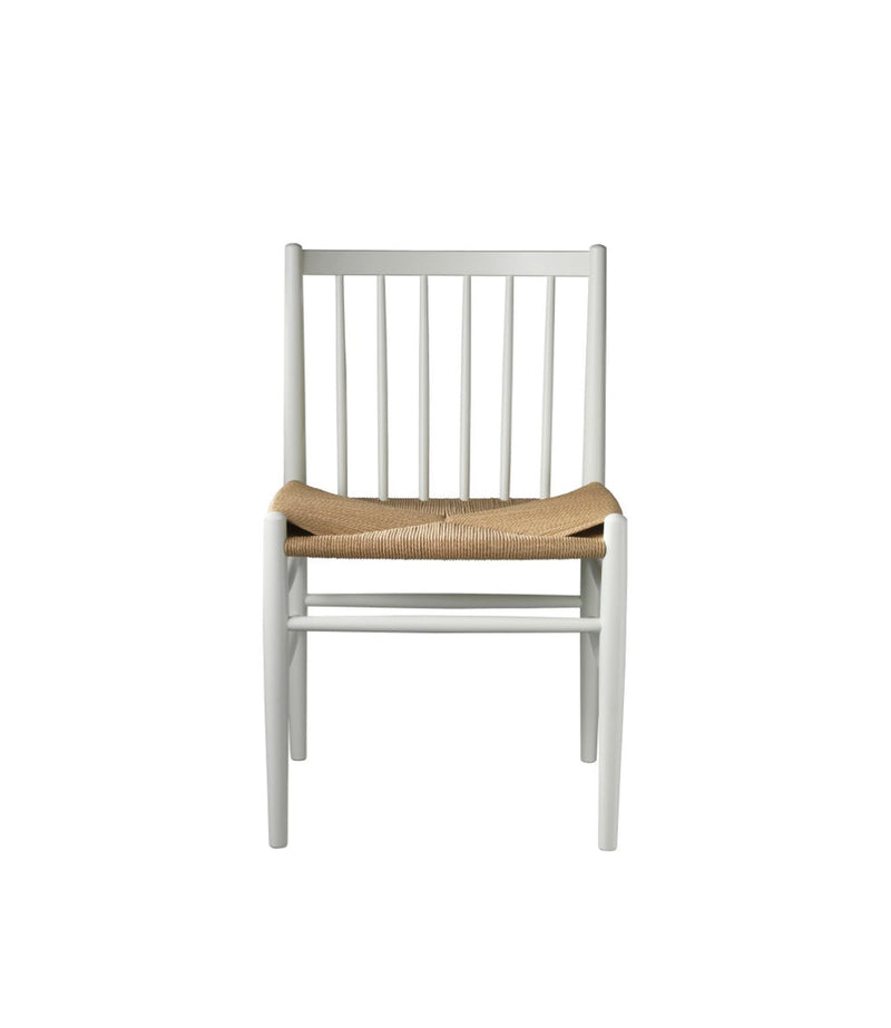 FDB Møbler J80 - Chair - Nordic Swan Ecolabel Beech Pure White (RAL 9010) Painted Waterbased Nature by Jørgen Bækmark