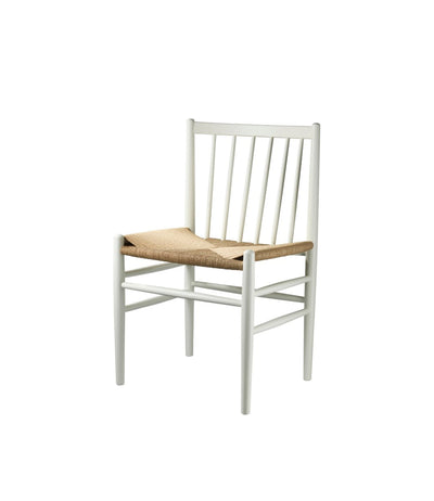 FDB Møbler J80 - Chair - Nordic Swan Ecolabel Beech Pure White (RAL 9010) Painted Waterbased Nature by Jørgen Bækmark