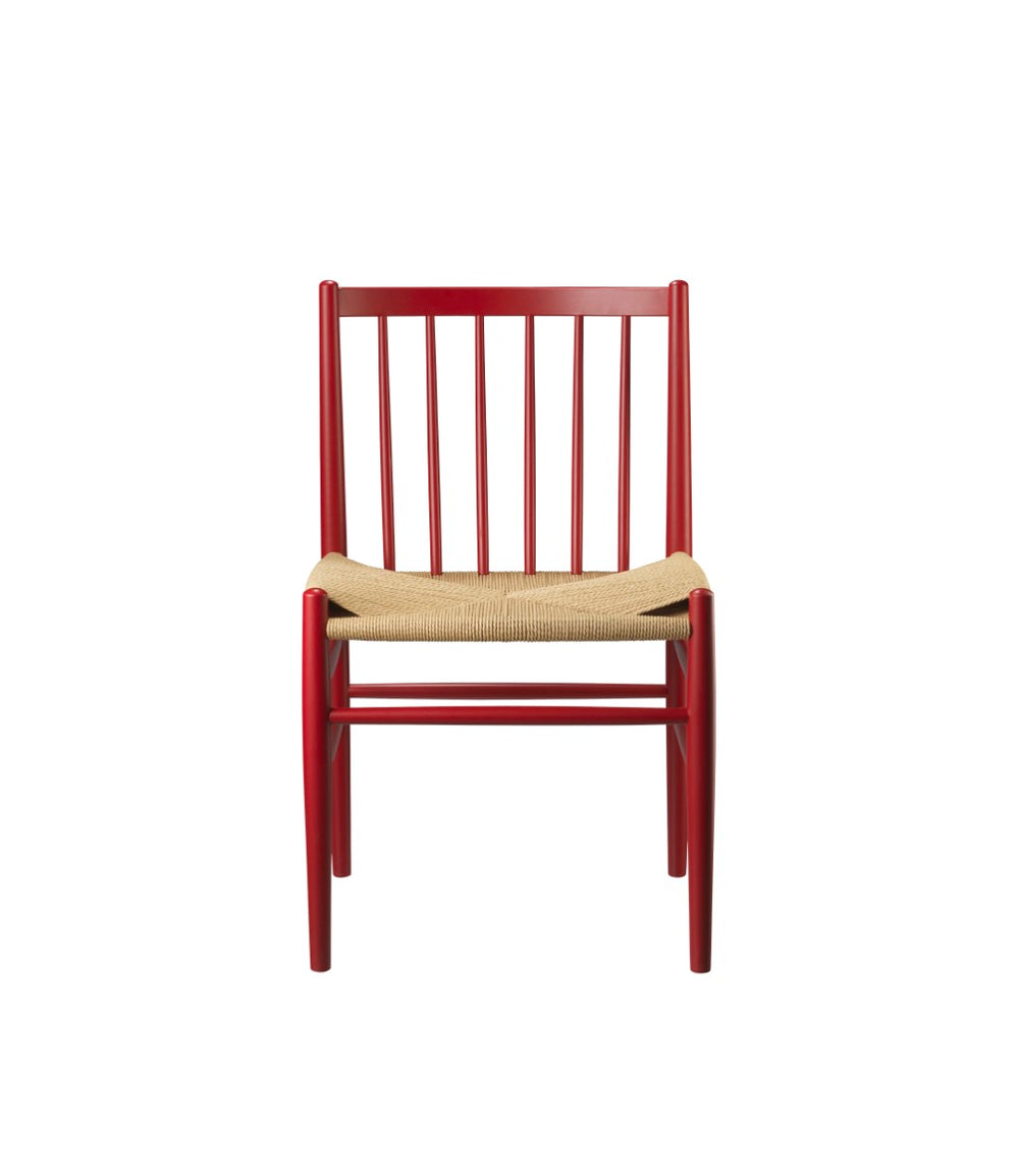 FDB Møbler J80 - Chair - Nordic Swan Ecolabel Beech Ruby Red (RAL 3003) Painted Waterbased Nature by Jørgen Bækmark