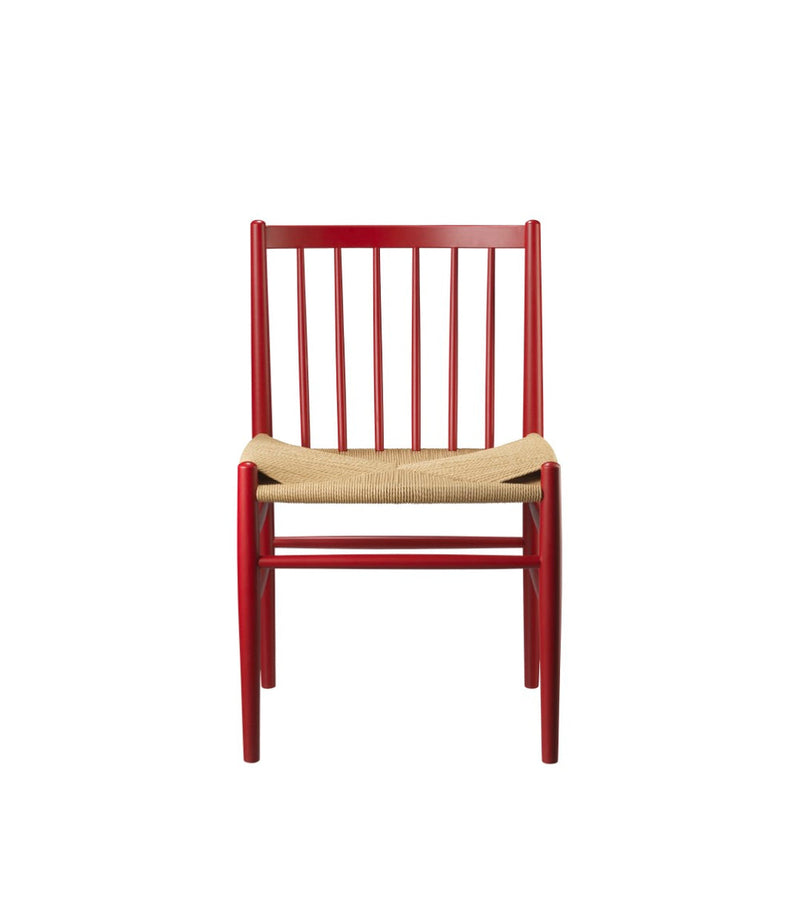 FDB Møbler J80 - Chair - Nordic Swan Ecolabel Beech Ruby Red (RAL 3003) Painted Waterbased Nature by Jørgen Bækmark