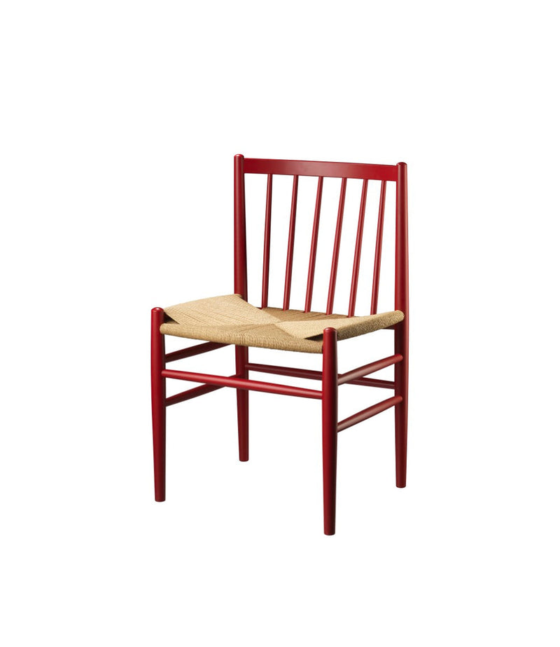 FDB Møbler J80 - Chair - Nordic Swan Ecolabel Beech Ruby Red (RAL 3003) Painted Waterbased Nature by Jørgen Bækmark