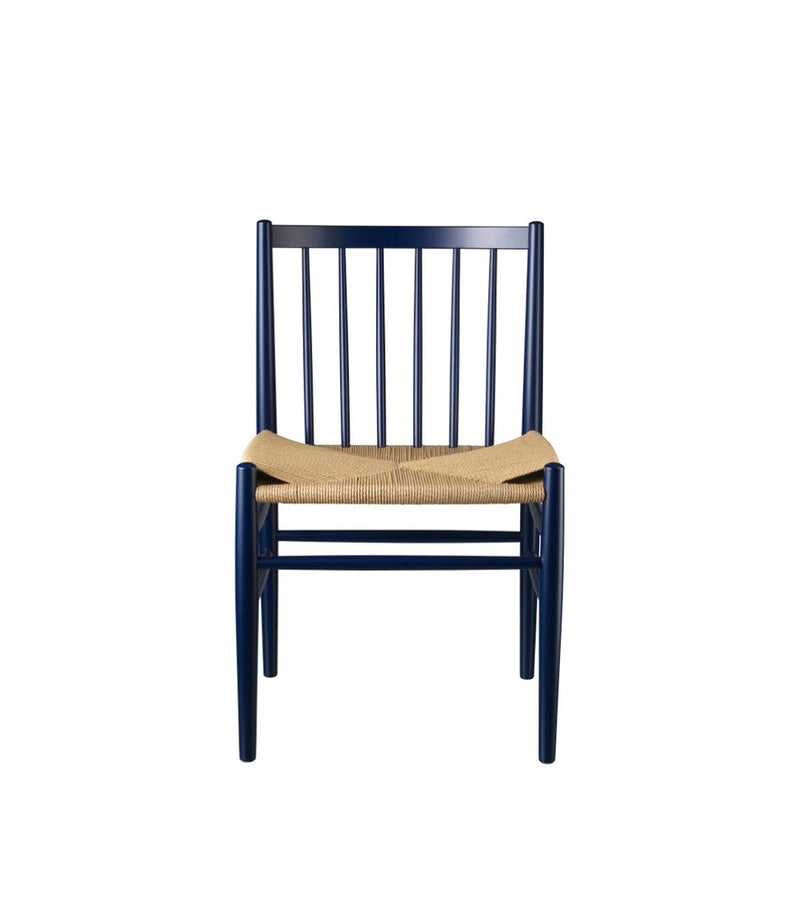 FDB Møbler J80 - Chair - Nordic Swan Ecolabel Beech Steel Blue (RAL 5011) Painted Waterbased Nature by Jørgen Bækmark