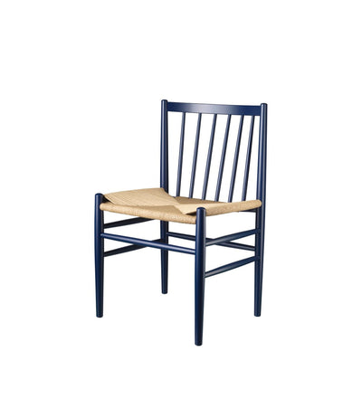 FDB Møbler J80 - Chair - Nordic Swan Ecolabel Beech Steel Blue (RAL 5011) Painted Waterbased Nature by Jørgen Bækmark