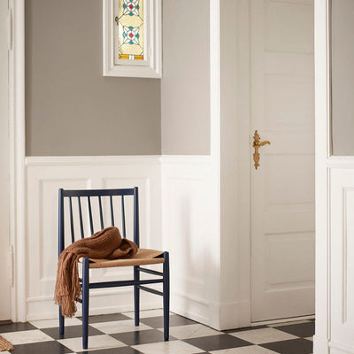 FDB Møbler J80 - Chair - Nordic Swan Ecolabel Beech Steel Blue (RAL 5011) Painted Waterbased Nature by Jørgen Bækmark