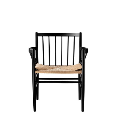 FDB Møbler J81 - Chair - Nordic Swan Ecolabel Beech Jet Black (RAL 9005) Painted Waterbased Nature by Jørgen Bækmark
