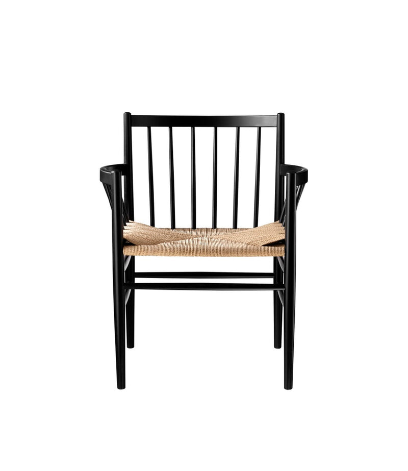 FDB Møbler J81 - Chair - Nordic Swan Ecolabel Beech Jet Black (RAL 9005) Painted Waterbased Nature by Jørgen Bækmark