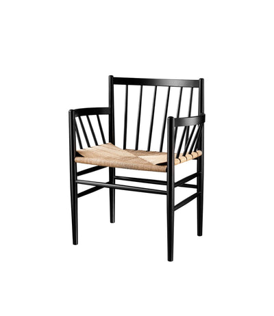 FDB Møbler J81 - Chair - Nordic Swan Ecolabel Beech Jet Black (RAL 9005) Painted Waterbased Nature by Jørgen Bækmark