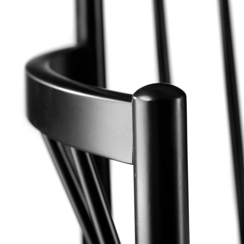 FDB Møbler J81 - Chair - Nordic Swan Ecolabel Beech Jet Black (RAL 9005) Painted Waterbased Nature by Jørgen Bækmark
