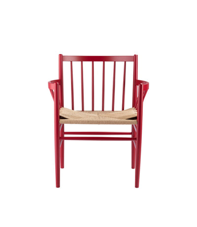FDB Møbler J81 - Chair - Nordic Swan Ecolabel Beech Ruby Red (RAL 3003) Painted Waterbased Nature by Jørgen Bækmark