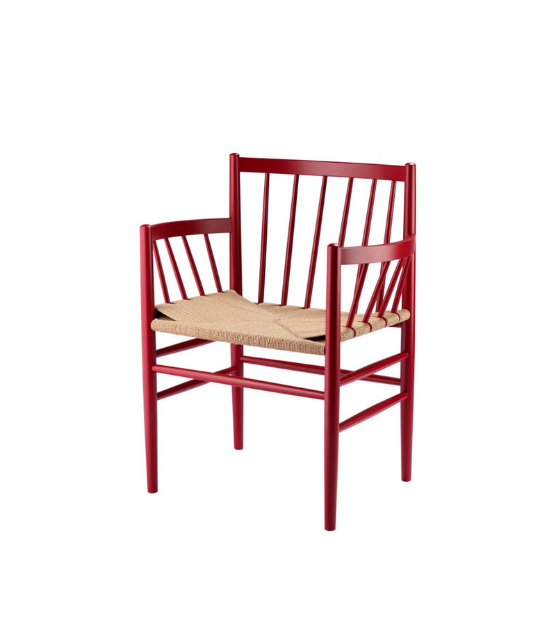 FDB Møbler J81 - Chair - Nordic Swan Ecolabel Beech Ruby Red (RAL 3003) Painted Waterbased Nature by Jørgen Bækmark