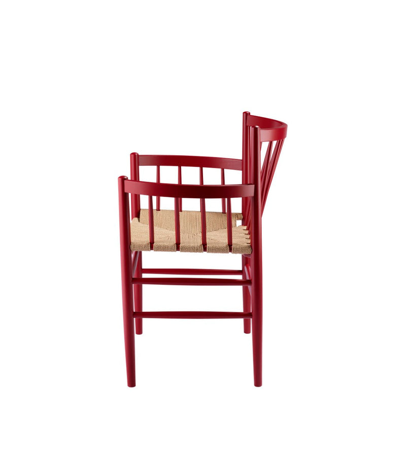 FDB Møbler J81 - Chair - Nordic Swan Ecolabel Beech Ruby Red (RAL 3003) Painted Waterbased Nature by Jørgen Bækmark