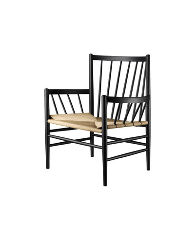 FDB Møbler J82 - Lounge Chair - Nordic Swan Ecolabel Beech Jet Black (RAL 9005) Painted Waterbased Nature by Jørgen Bækmark