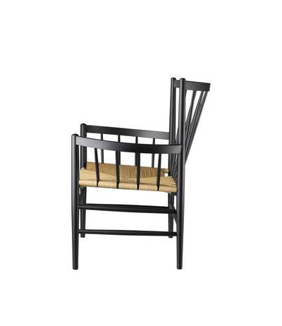 FDB Møbler J82 - Lounge Chair - Nordic Swan Ecolabel Beech Jet Black (RAL 9005) Painted Waterbased Nature by Jørgen Bækmark