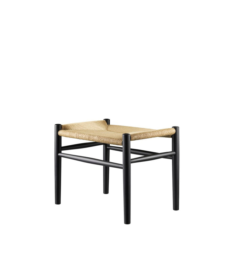 FDB Møbler J83 - Stool - Nordic Swan Ecolabel Beech Jet Black (RAL 9005) Painted Waterbased Nature by Jørgen Bækmark