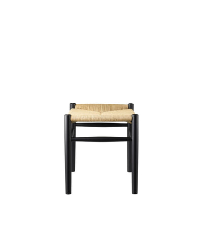 FDB Møbler J83 - Stool - Nordic Swan Ecolabel Beech Jet Black (RAL 9005) Painted Waterbased Nature by Jørgen Bækmark