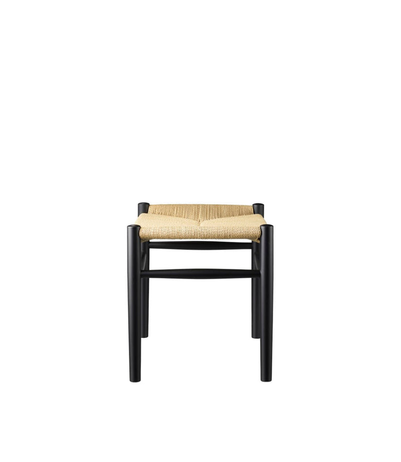 FDB Møbler J83 - Stool - Nordic Swan Ecolabel Beech Jet Black (RAL 9005) Painted Waterbased Nature by Jørgen Bækmark