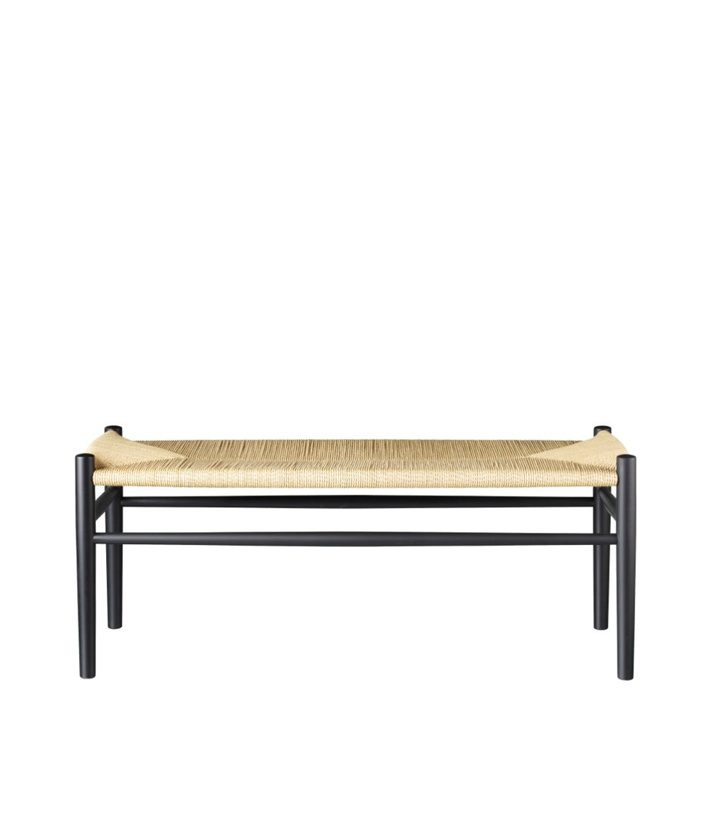 FDB Møbler J83B - Bench - Nordic Swan Ecolabel Beech Jet Black (RAL 9005) Painted Waterbased Nature by Jørgen Bækmark