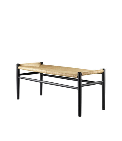 FDB Møbler J83B - Bench - Nordic Swan Ecolabel Beech Jet Black (RAL 9005) Painted Waterbased Nature by Jørgen Bækmark