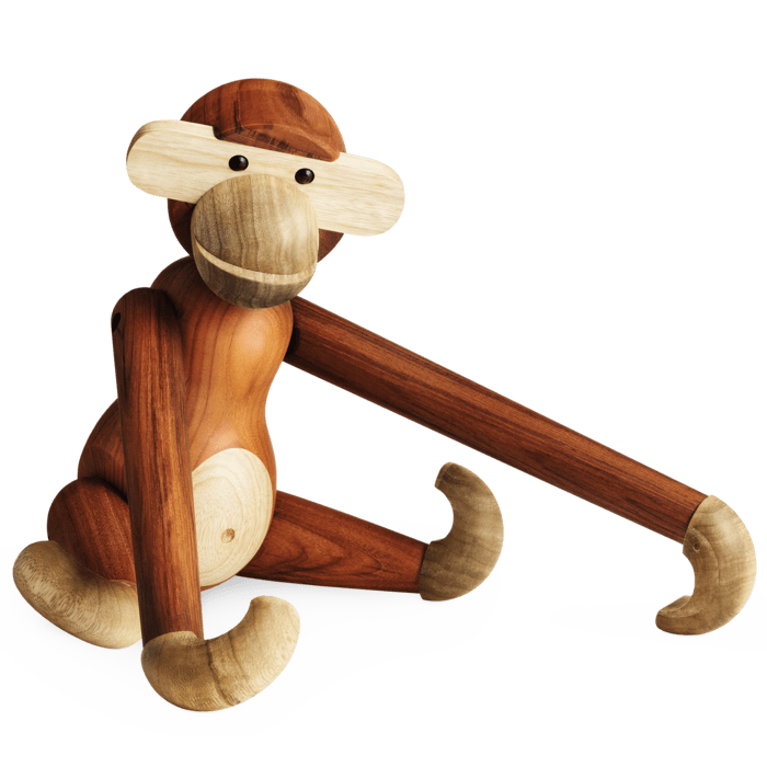 Kay Bojesen Monkey, Teak/Limba - Large, H: 18.5