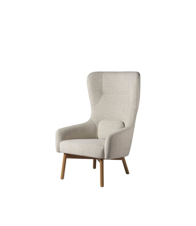 FDB Møbler L35 - Gesja - Wing Chair Oak Solid Nature Lacquered Monza Beige (00) by Foersom & Hiort-Lorenzen