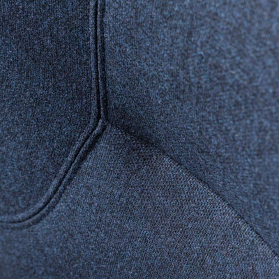 FDB Møbler L35 - Gesja - Wing Chair Oak Solid Nature Lacquered MLF Dark Blue (36) by Foersom & Hiort-Lorenzen