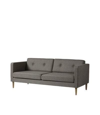 FDB Møbler L42 - Firhøj - 25 pers. couch Oak Nature Lacquered MLFGrey (Camden 26) by Unit10