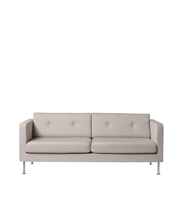 FDB Møbler L42 - Firhøj - 25 pers. couch Steel Metal Brushed Prada Beige-grey (024) by Unit10