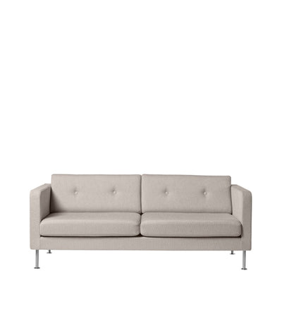 FDB Møbler L42 - Firhøj - 3 pers. couch Steel Metal Brushed PradaBeige-grey (024) by Unit10