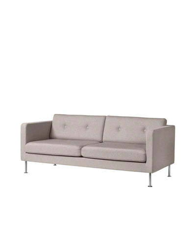FDB Møbler L42 - Firhøj - 25 pers. couch Steel Metal Brushed Prada Beige-grey (024) by Unit10
