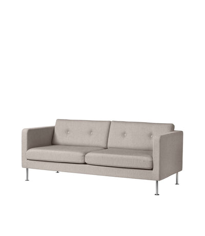 FDB Møbler L42 - Firhøj - 3 pers. couch Steel Metal Brushed PradaBeige-grey (024) by Unit10