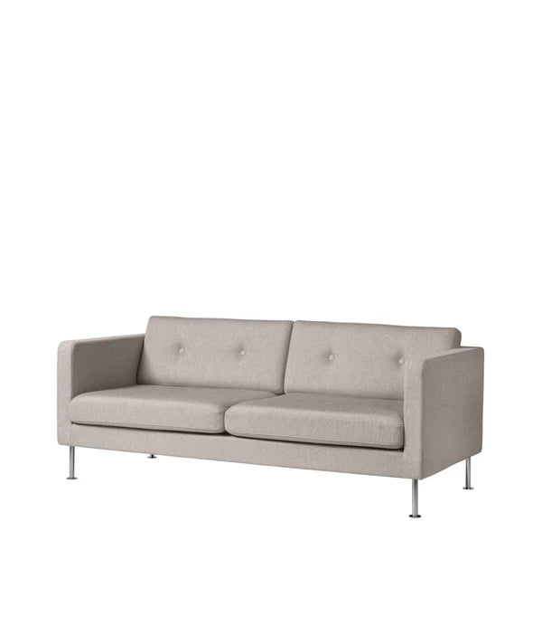 FDB Møbler L42 - Firhøj - 25 pers. couch Steel Metal Brushed Prada Beige-grey (024) by Unit10