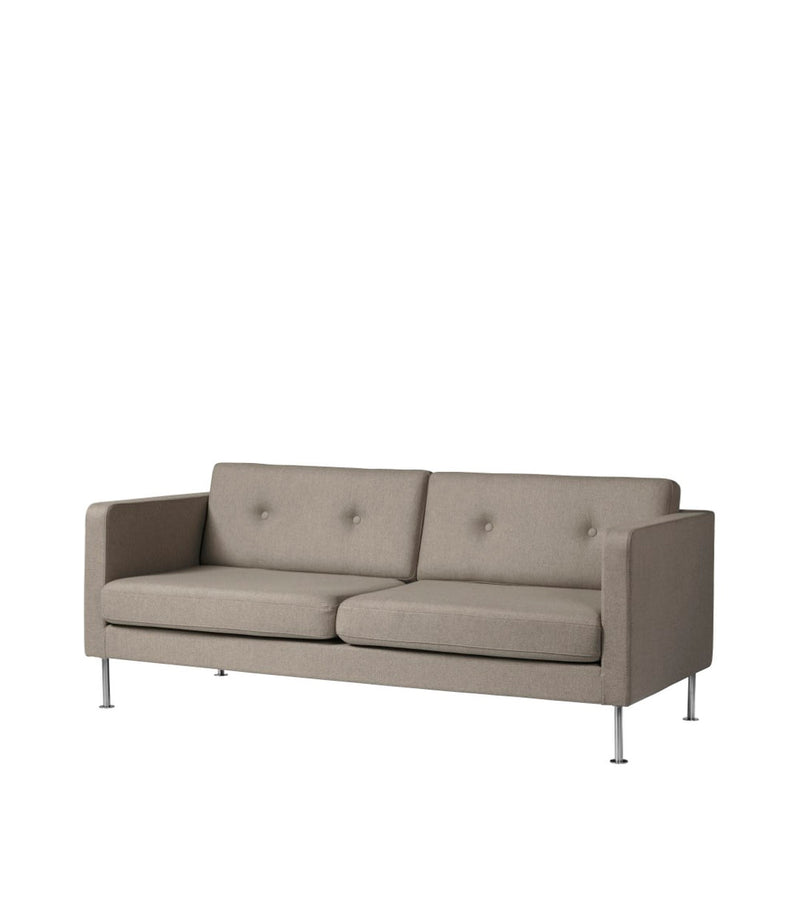 FDB Møbler L42 - Firhøj - 25 pers. couch Steel Metal Brushed MLFLight brown (Redbridge 26) by Unit10