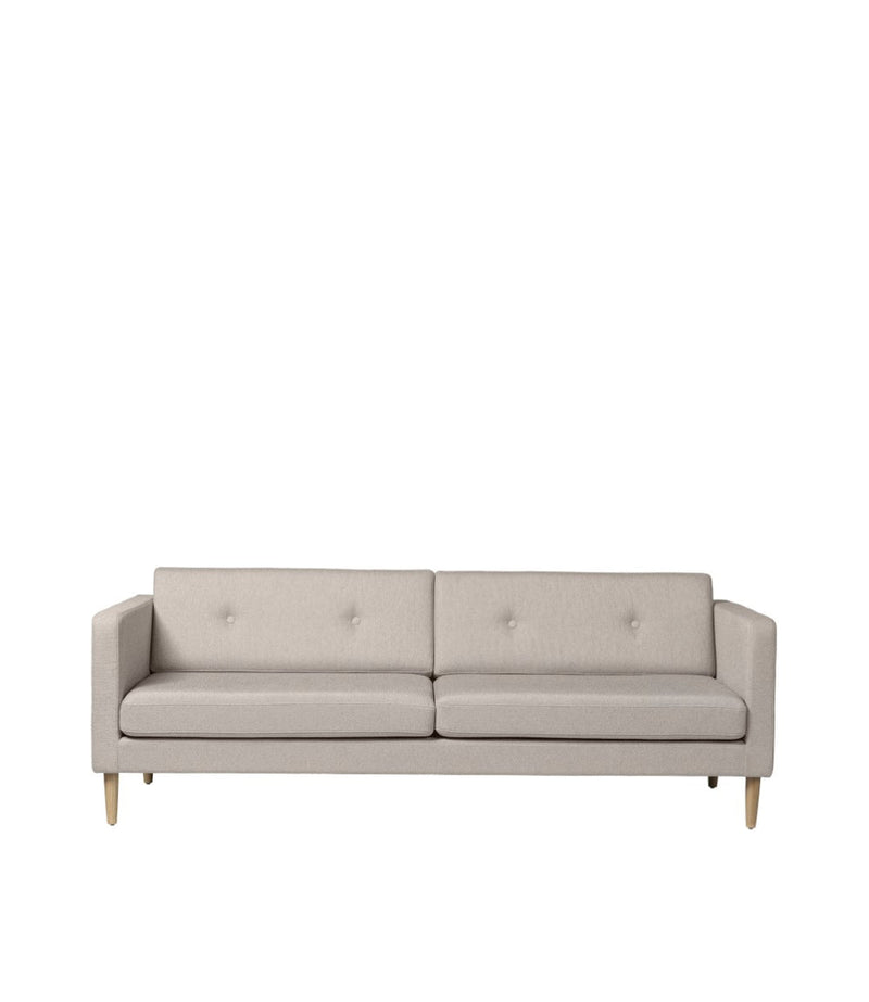 FDB Møbler L42 - Firhøj - 25 pers. couch OakNature Lacquered PradaBeige-grey (024) by Unit10