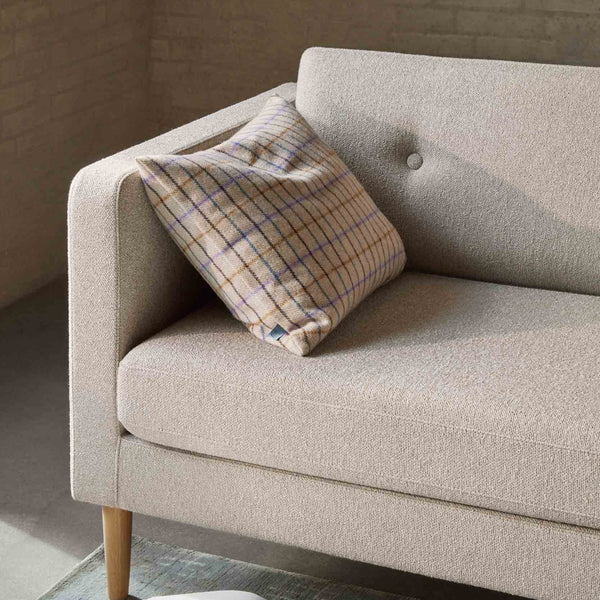 FDB Møbler L42 - Firhøj - 3 pers. couchOak Nature Lacquered PradaBeige-grey (024) by Unit10