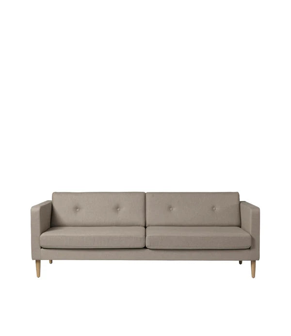FDB Møbler L42 - Firhøj - 3 pers. couch OakNature Lacquered MLF Light brown (Redbridge61) by Unit10